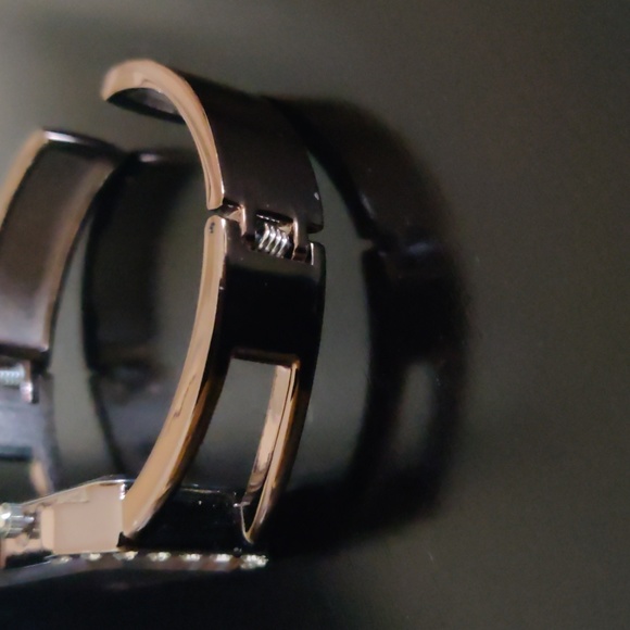 Chicos Rose/Copper Toned Fashion Cuff Quartz Watch With Rhinestone Accent - Picture 3 of 7